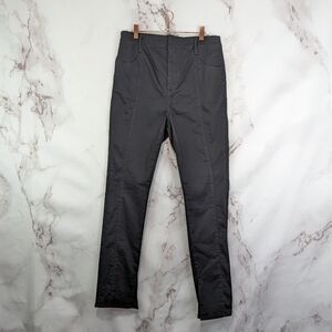 & Other Stories Pant 10 32 X 30 High Rise Black Cargo Carpenter Slit Hem Skinny